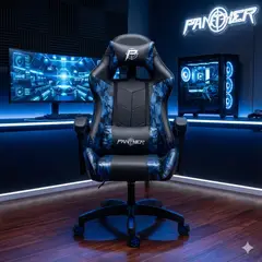 PANTHER - Silla Gamer Reclinable Camuflaje Azul
