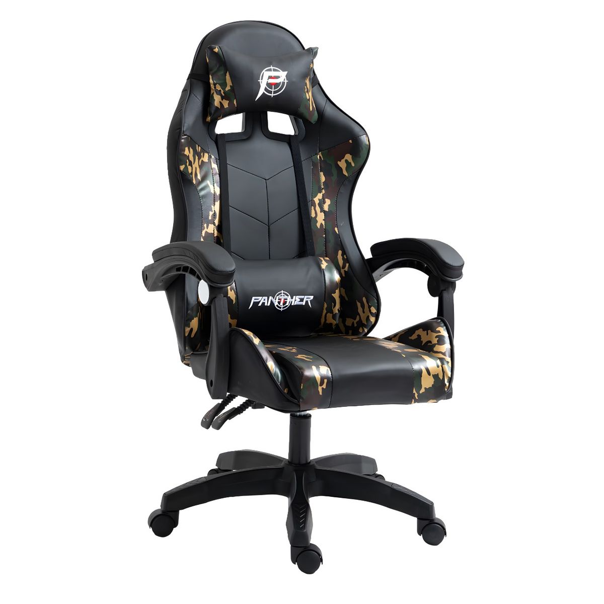 PANTHER - Silla Gamer Panther Reclinable Camuflaje Dorada