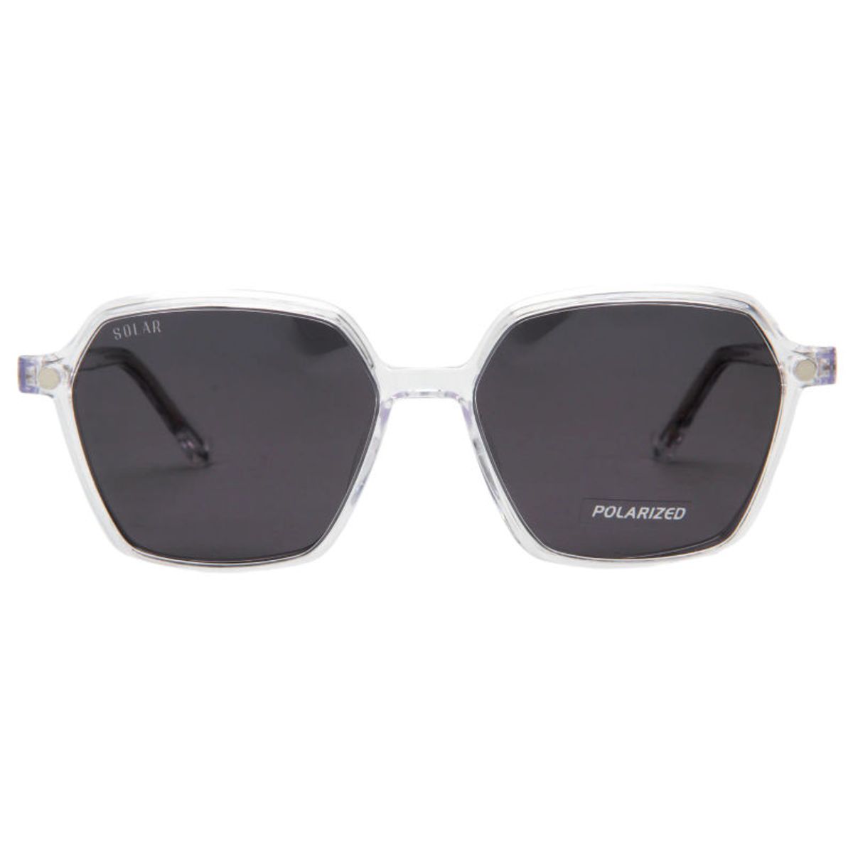 GENERICO - SOLARIS Transparente y Negro Clip On  Plateado  Redondos