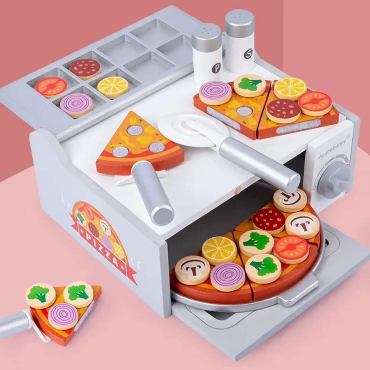 GENERICO - Horno de Pizza de Madera Juguete Didáctico para Niños