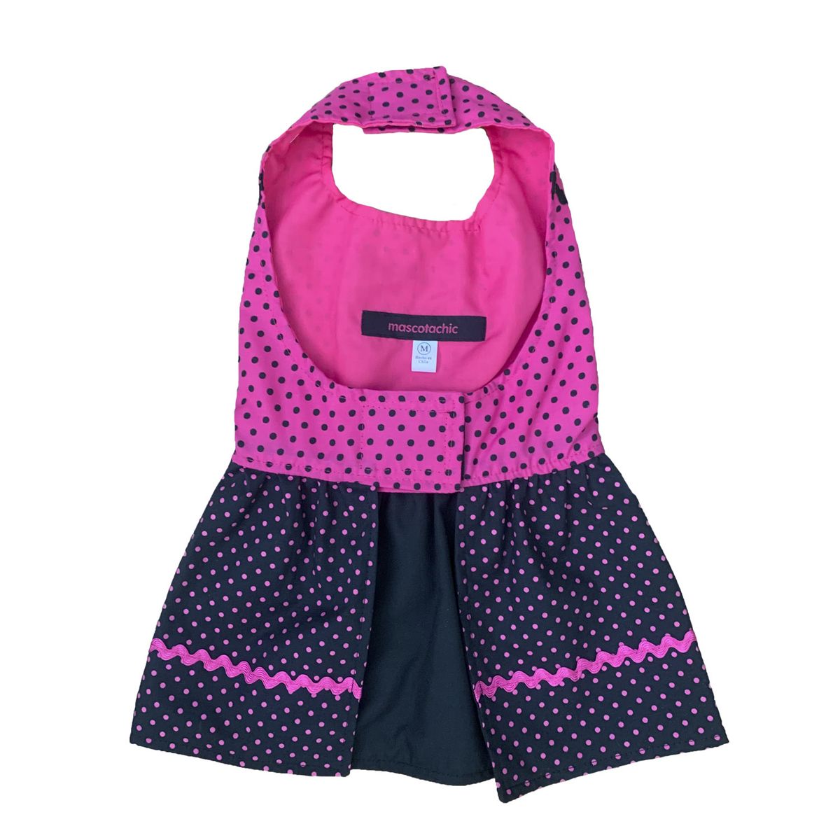 MASCOTACHIC - Vestido Fucsia y Negro talla M