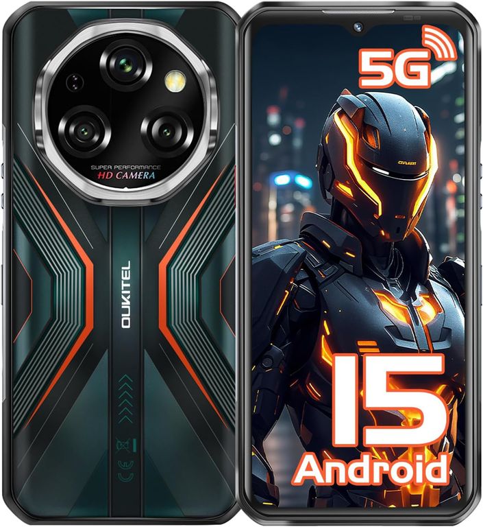 OUKITEL WP55 5G Celular 36GB+256GB 108MP Android15-orange