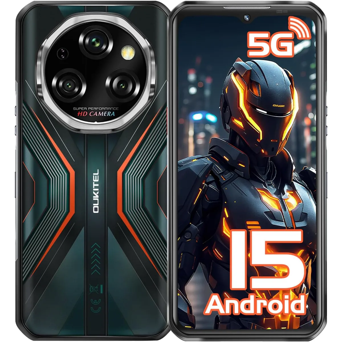 OUKITEL - OUKITEL WP55 5G Celular 36GB+256GB 108MP Android15-orange