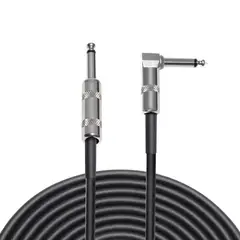 GENERICO - Cable Instrumento Guitarra o Bajo 6 Metros Plug Angulo.