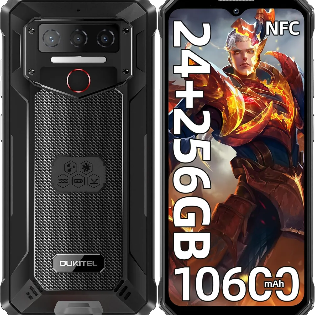 OUKITEL - OUKITEL WP23 Plus Celular 24GB+256GB 10600mAh-black