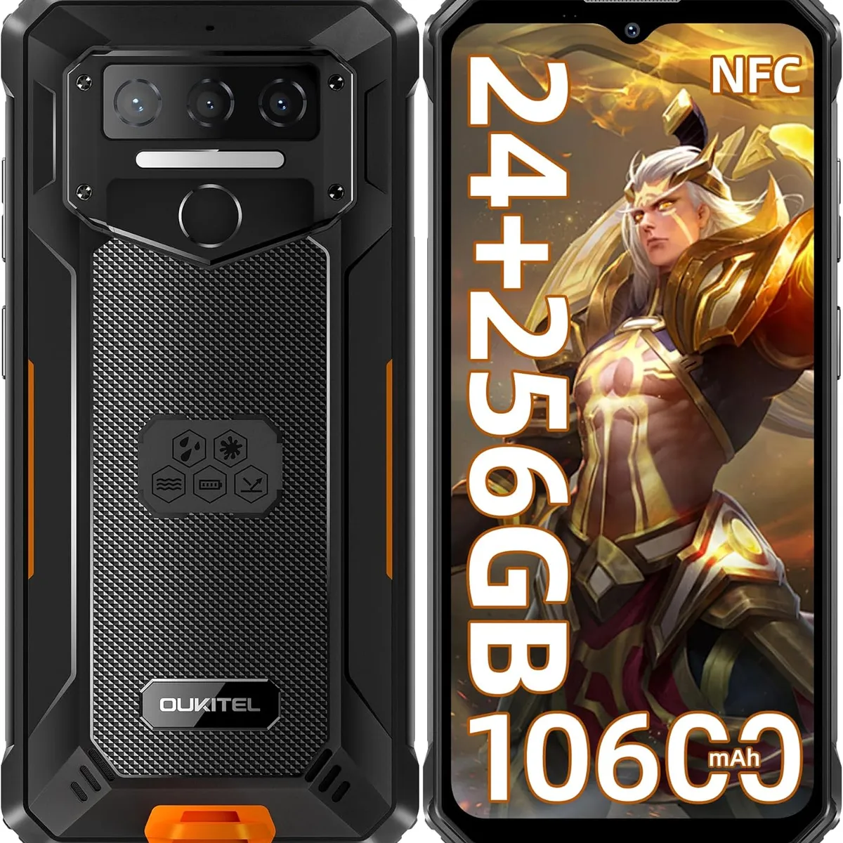 OUKITEL - OUKITEL WP23 Plus Celular 24GB+256GB 10600mAh-orange