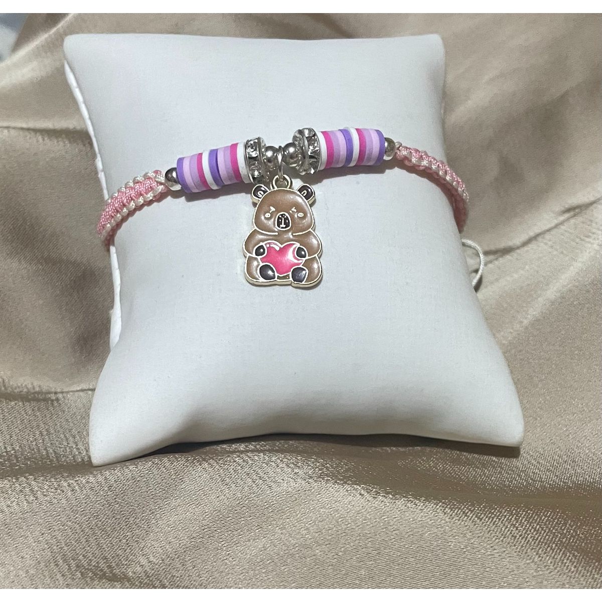 GENERICO - Pulsera Capibara Pink Rainbow