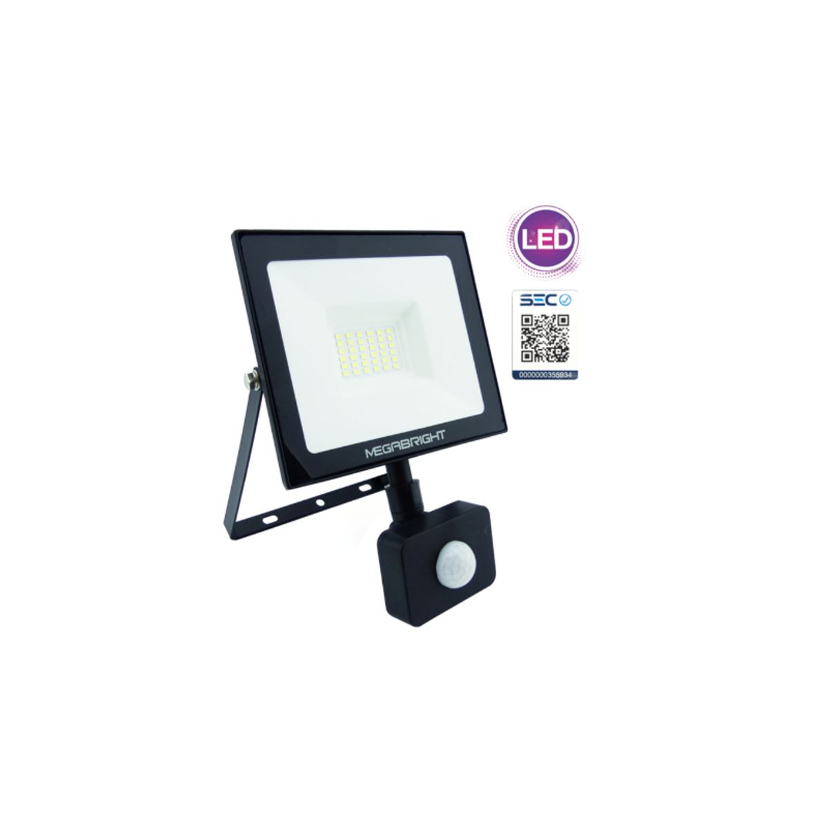 MEGABRIGHT - Foco Proyector Led 30w Megabright CON SENSOR DE MOVIMIENTO