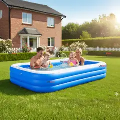 LINE - Piscina Inflable Rectangular 260x170x60 CM Color Azul