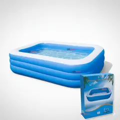 LINE - Piscina Inflable Rectangular 210x140x60 CM Color Azul