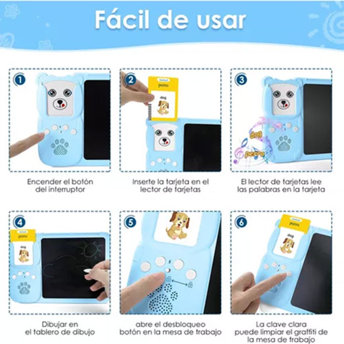 KINDA NICE - Tablero Didáctico Con 255 Tarjetas Español-inglés Para Niños