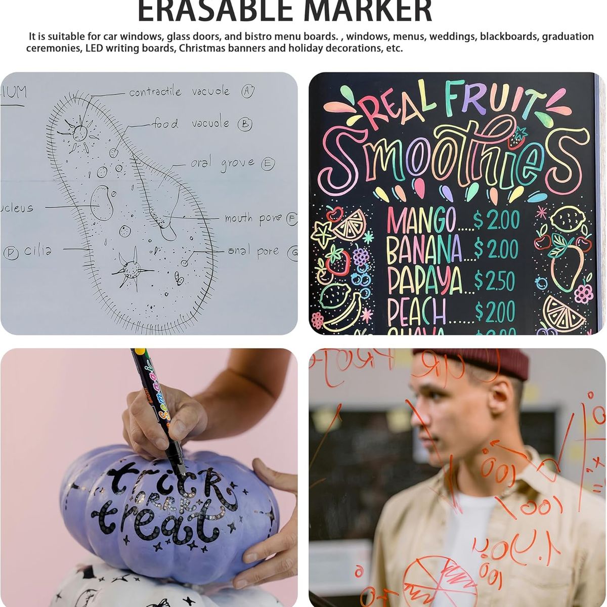 KINDA NICE - 8u Lápiz De Tiza Líquida Iluminador Pizarra Fluorescente