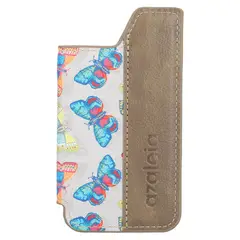 AZALEIA - Tarjetero Phone Card Butfly Mujer Café