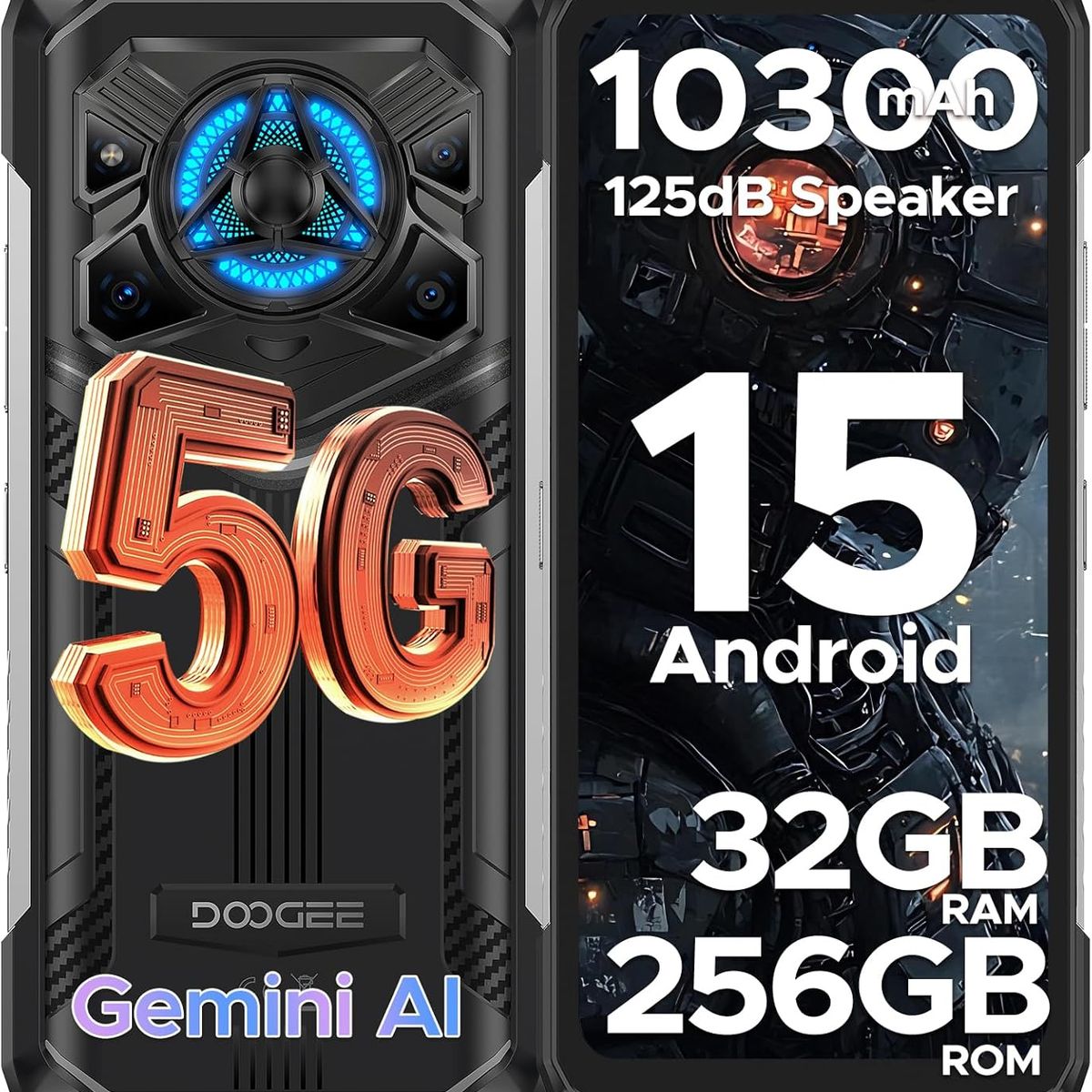 DOOGEE - DOOGEE 5G Blade20 Play Celular 32GB+256GB Android15-silver