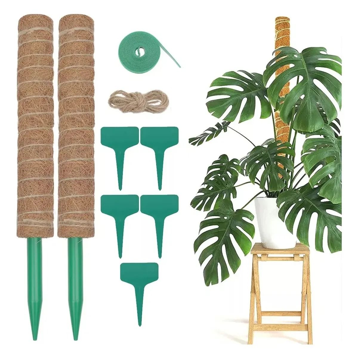 GENERICO - Juego De 9 Tutor De Musgo Para Plantas 43 Cm / Moss Pole