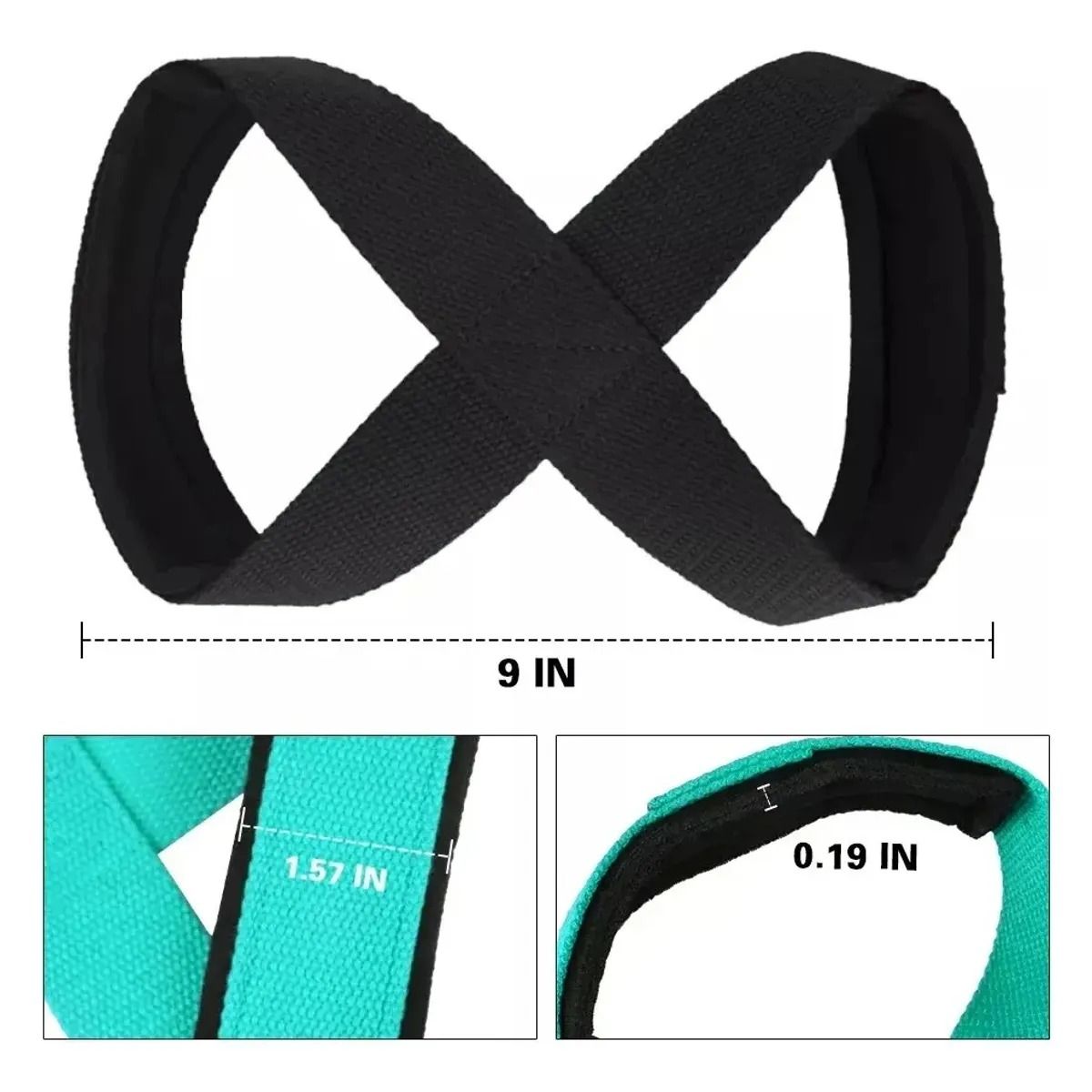 GENERICO - Muñequeras Lifting Straps Correa Para Levantamientos Forma 8