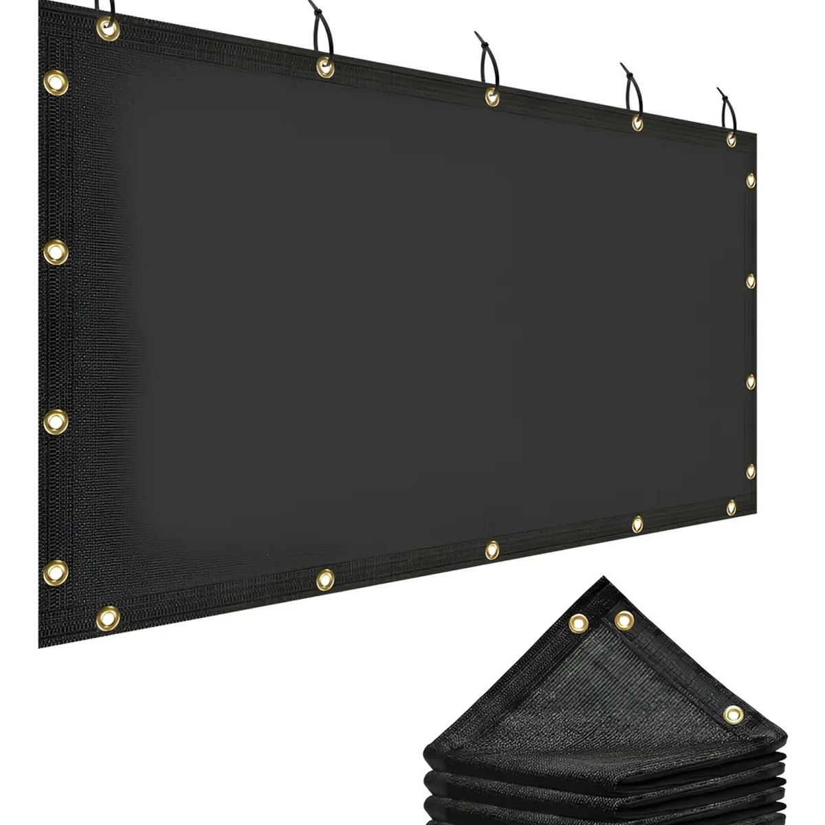 KUANGYE - Toldo Rectangular 4x6M Sombra Cubierta Terraza Jardin Terraza Lona De Malla Tasa De Sombreado 95%