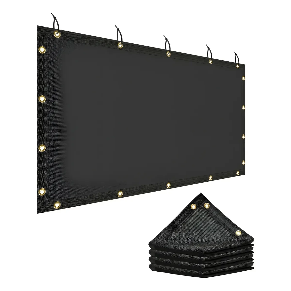 KUANGYE - Toldo Rectangular 4x6M Sombra Cubierta Terraza Jardin Terraza Lona De Malla Tasa De Sombreado 95%