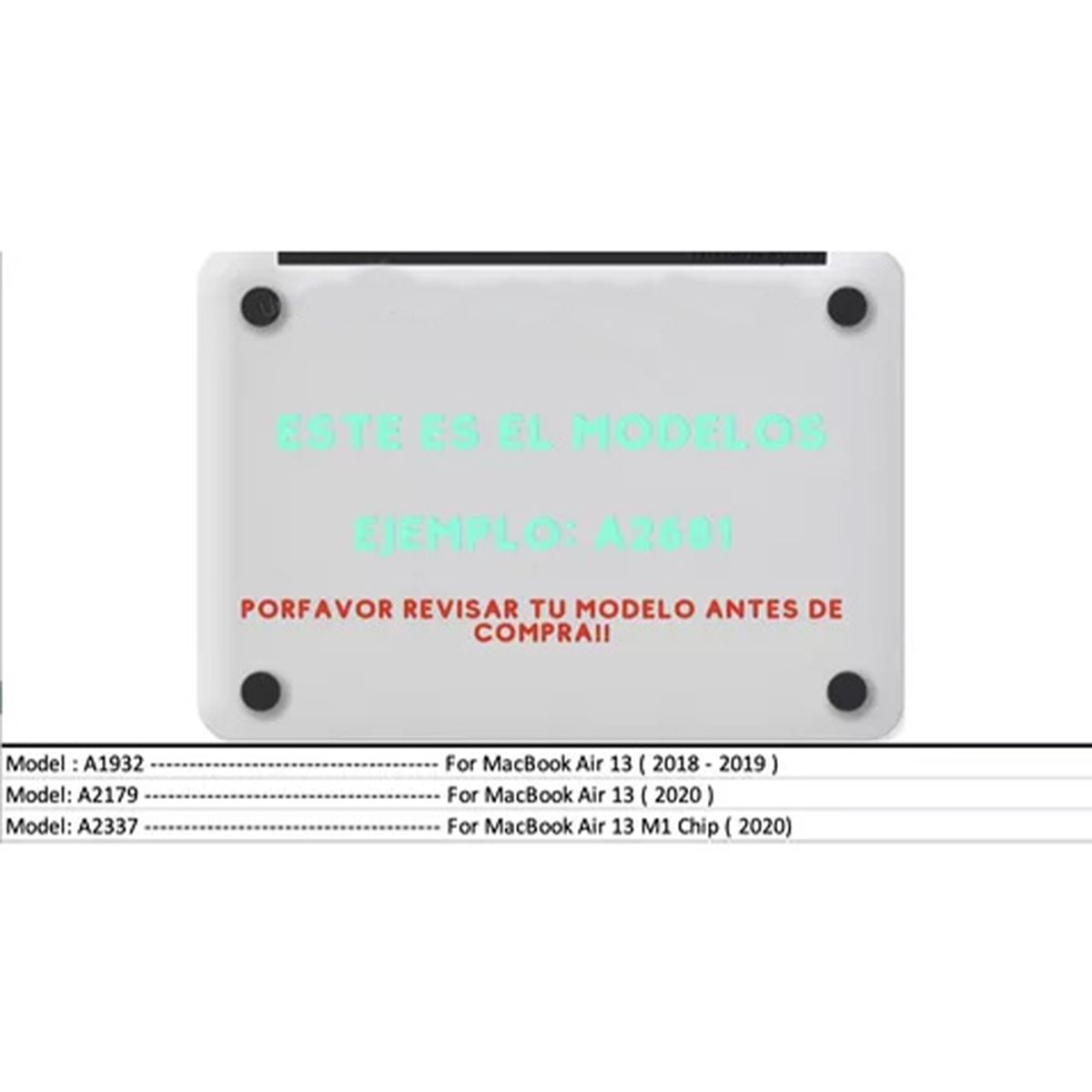 GENERICO - Carcasa Protectora para MacBook Air 133 Modelos A1932 A2179 A2337 Rosa