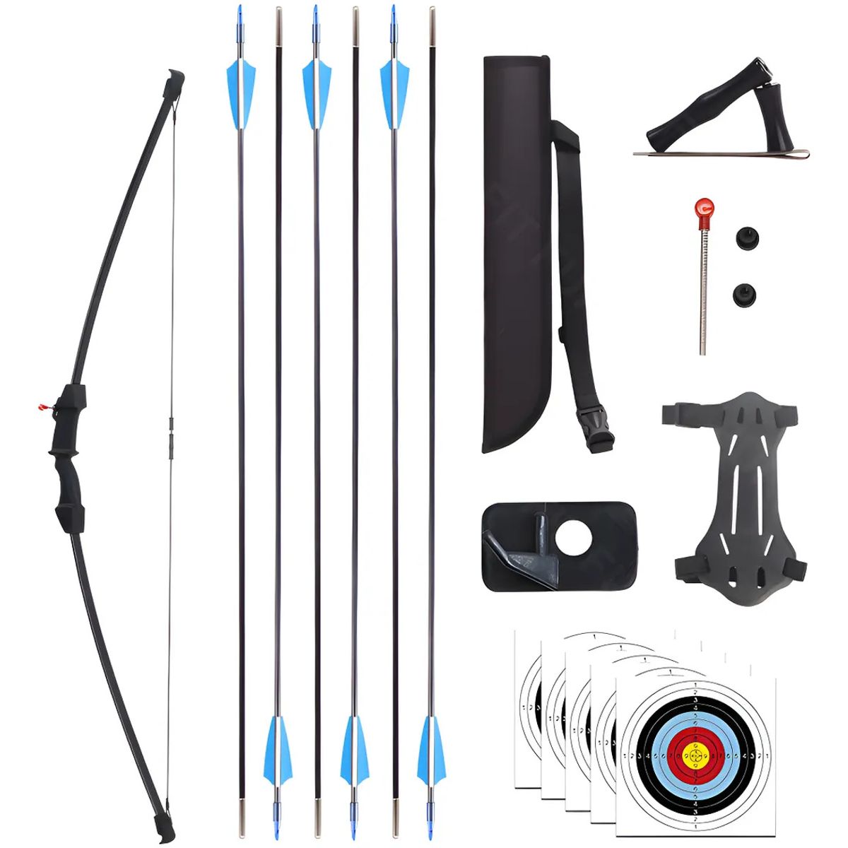 KUANGYE - Arco Recurvo Deportivo Con Flechas Y Accesorios Para Niño