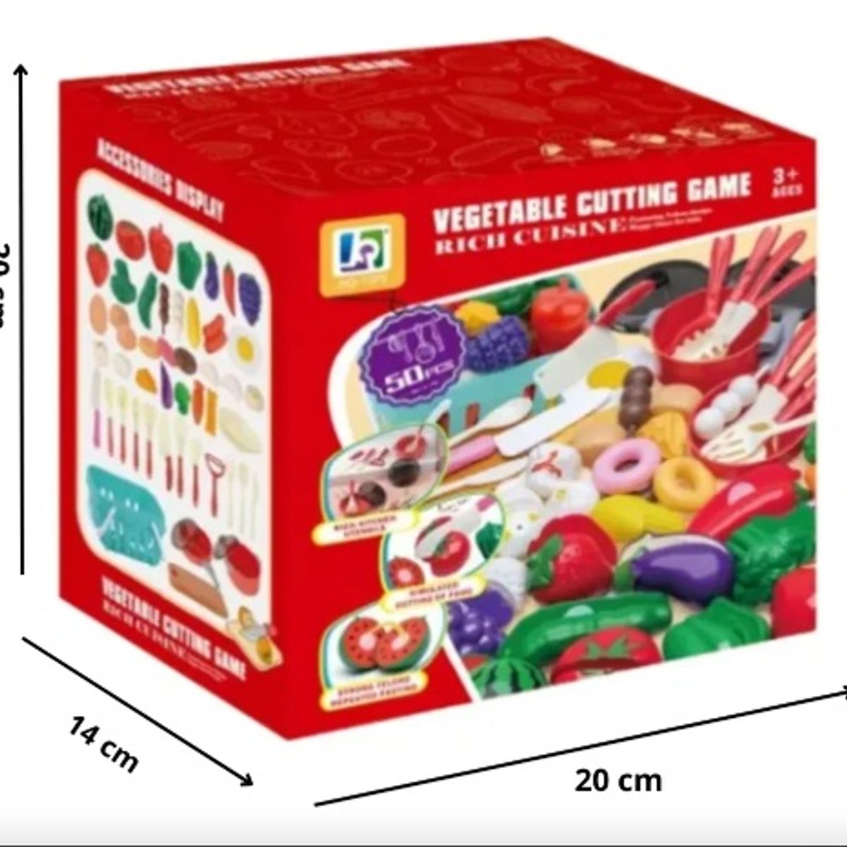 GENERICO - Canasto De Frutas Y Verduras De Juguete Utensilios  50 Piezas
