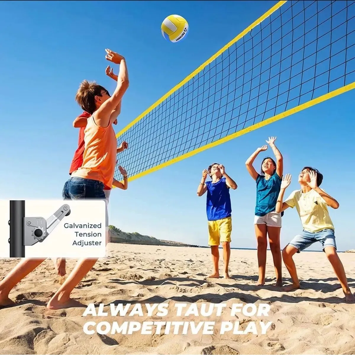 VZ SPORT - Red De Voleibol Portatil Con Tensor De Red VZ Sports