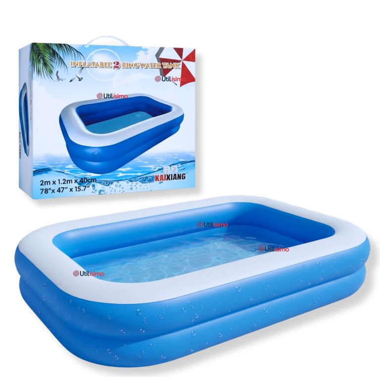 Piscina Inflable Rectangular 200cmx120cmx40cm Color Azul
