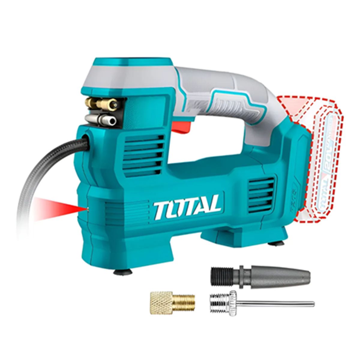 TOTAL TOOLS - Inflador Compresor Aire Digital 20v Total Tacli2012 Turquesa