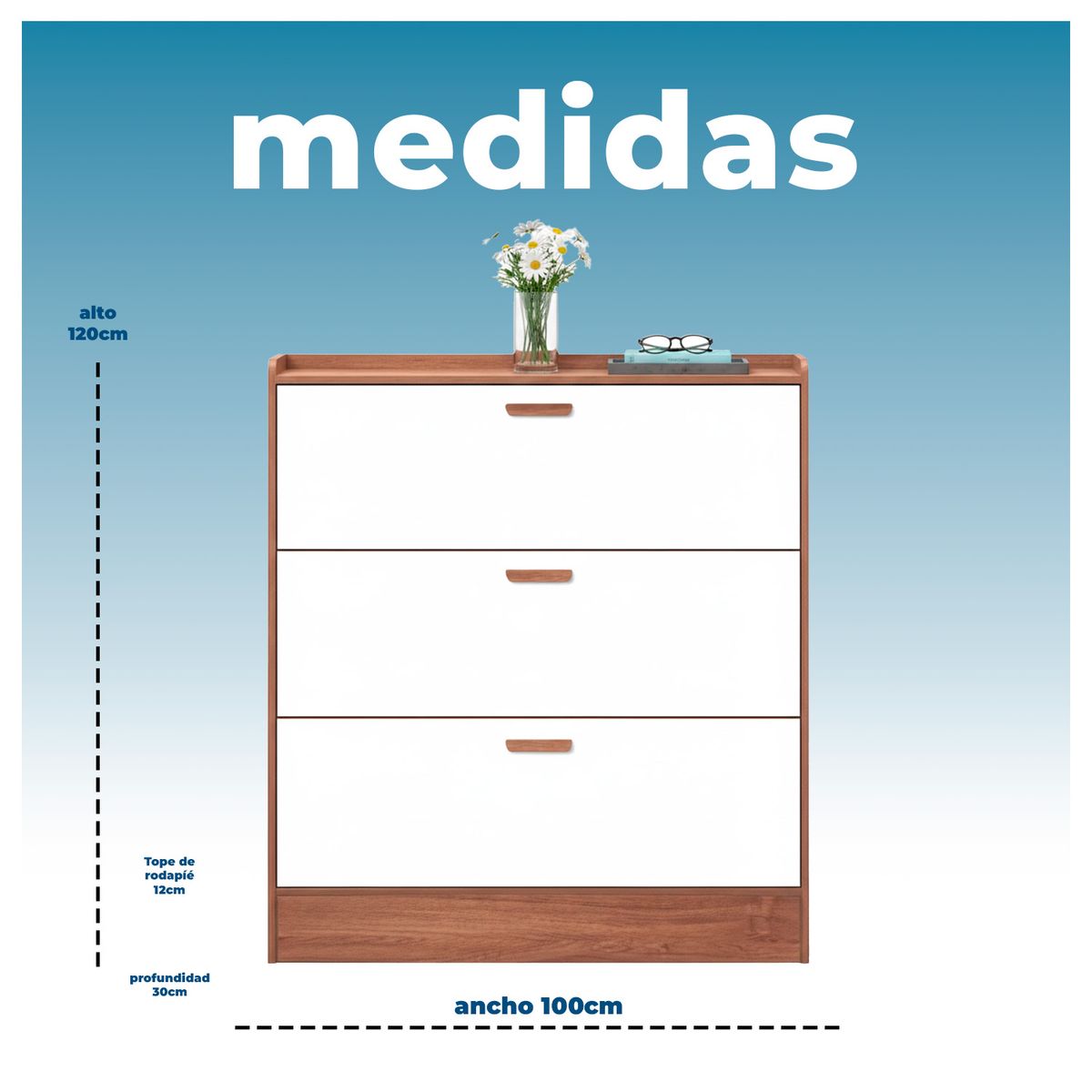 GLOBAL LATIN GROUP - Zapatero Mueble Organizador 3 Niveles XXL para 25 pares