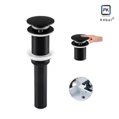 GENERICO - Desague Click 114 para Lavamanos con Rebalse Black FK