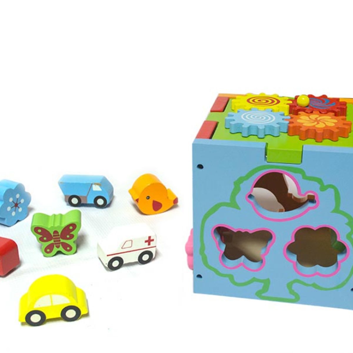 GENERICO - Cubo Giratorio Juguete Madera