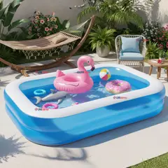 LINE - Piscina Inflable Rectangular 262x175x51 CM Color Azul