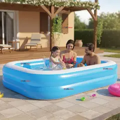 LINE - Piscina Inflable Rectangular 262x175x51 CM Color Azul