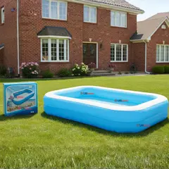 LINE - Piscina Inflable Rectangular 262x175x51 CM Color Azul