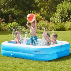 LINE - Piscina Inflable Rectangular 262x175x51 CM Color Azul