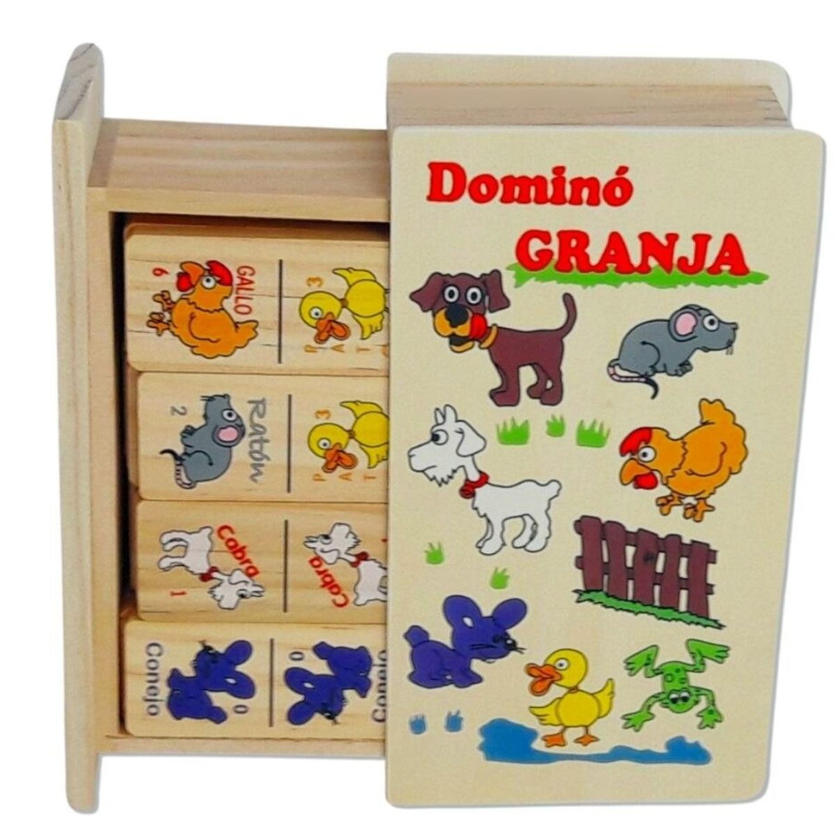 GENERICO - Dominó Grande  Juguete Didáctico de Madera