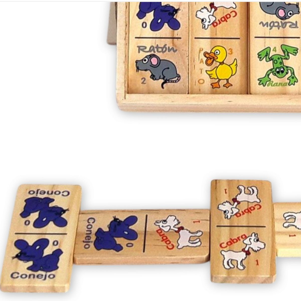 GENERICO - Dominó Grande  Juguete Didáctico de Madera