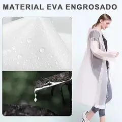 GENERICO - Capa Poncho Impermeable Lluvia Viento Estandar Adulto Gorro