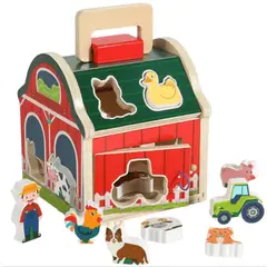 GENERICO - Encaje Granja Animales Juguete De Madera Didáctico