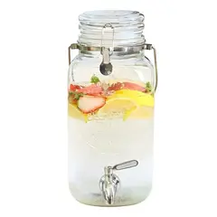 PASTELERIUSCL - Dispensador De Bebidas Jarro De Vidrio Para Jugos Jarra 38l Dispensador Portátil Con Grifo Jarro