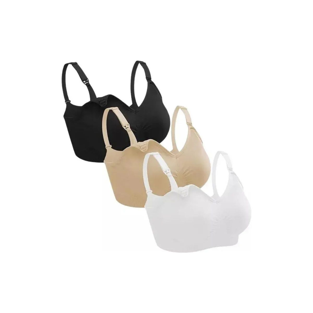 LOOK SHOP - Pack 3 Sostén De Lactancia Sostén Maternal Elasticado 54