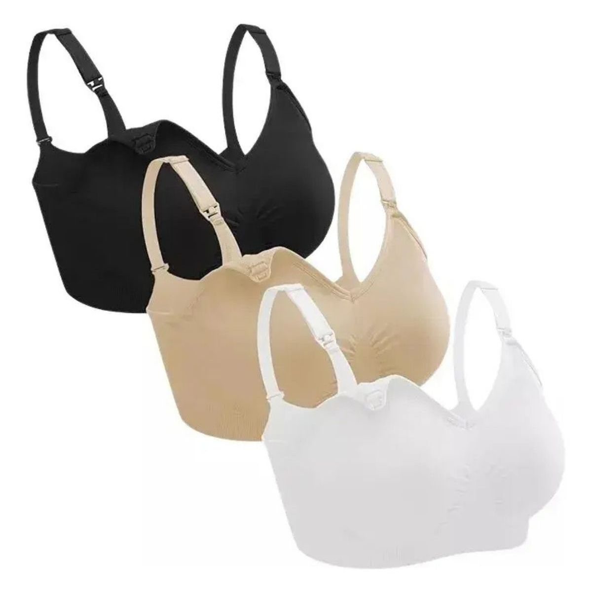 LOOK SHOP - Pack 3 Sostén De Lactancia Sostén Maternal Elasticado 54