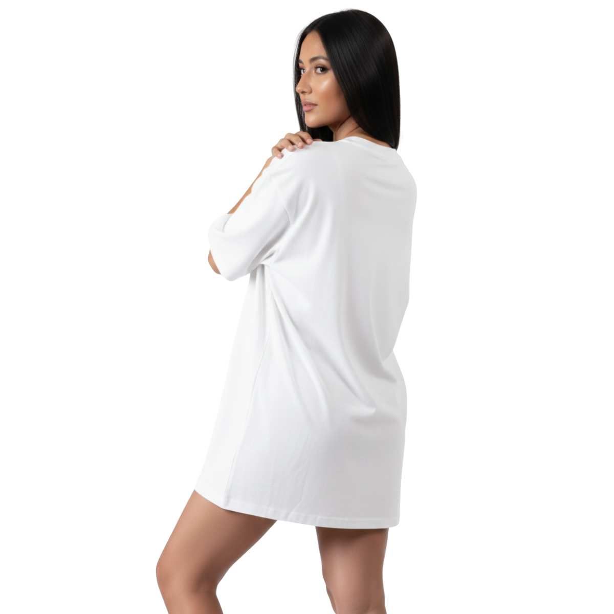 TRIPLE PLAY - Polera Oversize Dama 100% Algodón Smile