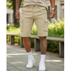 BLUE MOUNTAIN - Shorts cargo para hombre múltiple bolsillos Outdoor