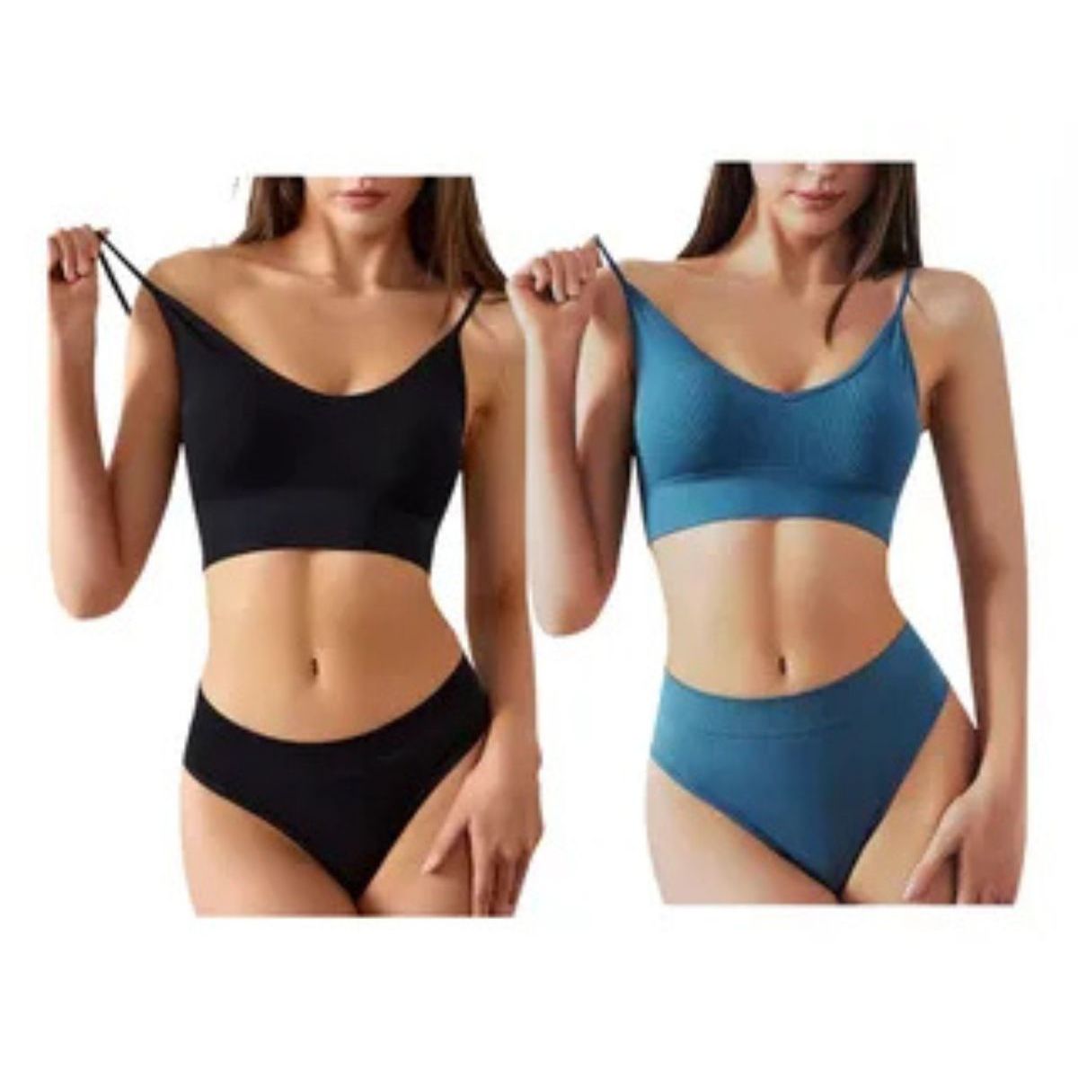 LOOK SHOP - Lencería 2 Conjuntos Ropa Interior Sosten + Calzon 4 Piezas 666