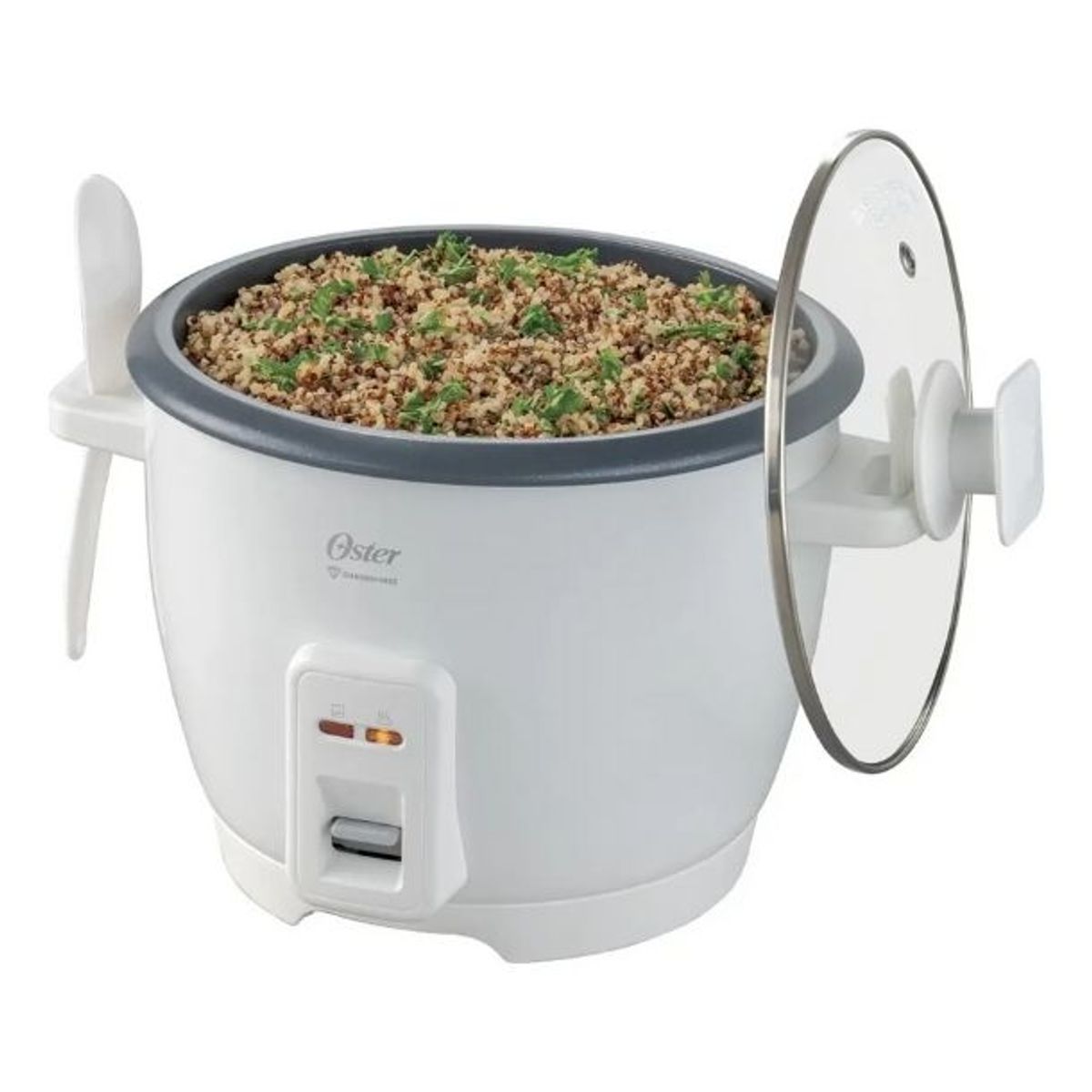 OSTER - Arrocera Oster 7 Tazas Diamond Force Ckstrcb7dfwht Blanco 50 Hz 500w 1.26 Lts