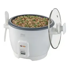 OSTER - Arrocera 7 Tazas Diamond Force Ckstrcb7dfwht Blanco 50 Hz 500w 1.26 Lts