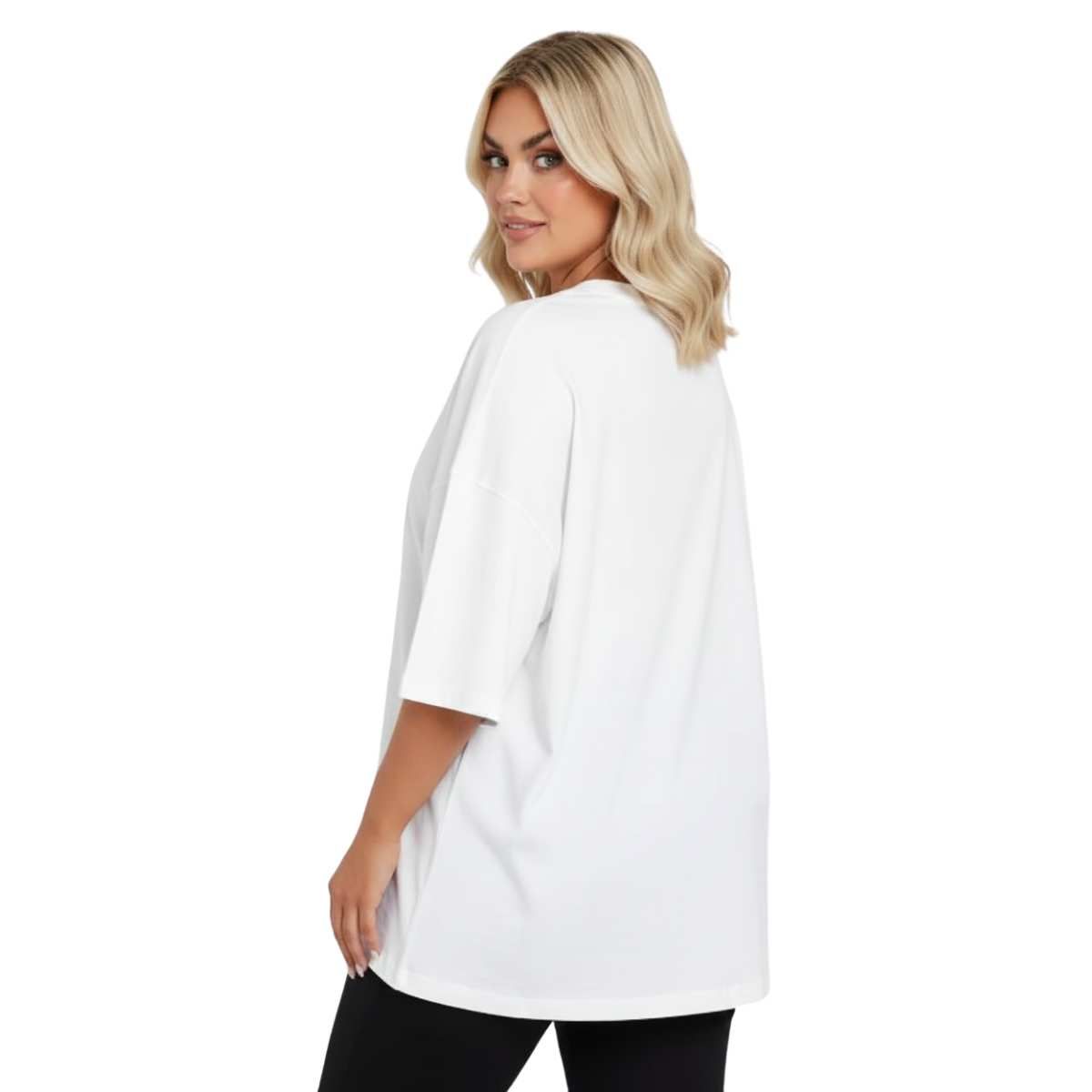 TRIPLE PLAY - Polera Oversize Dama 100% Algodón Queen