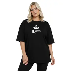 TRIPLE PLAY - Polera Oversize Dama 100% Algodón Queen