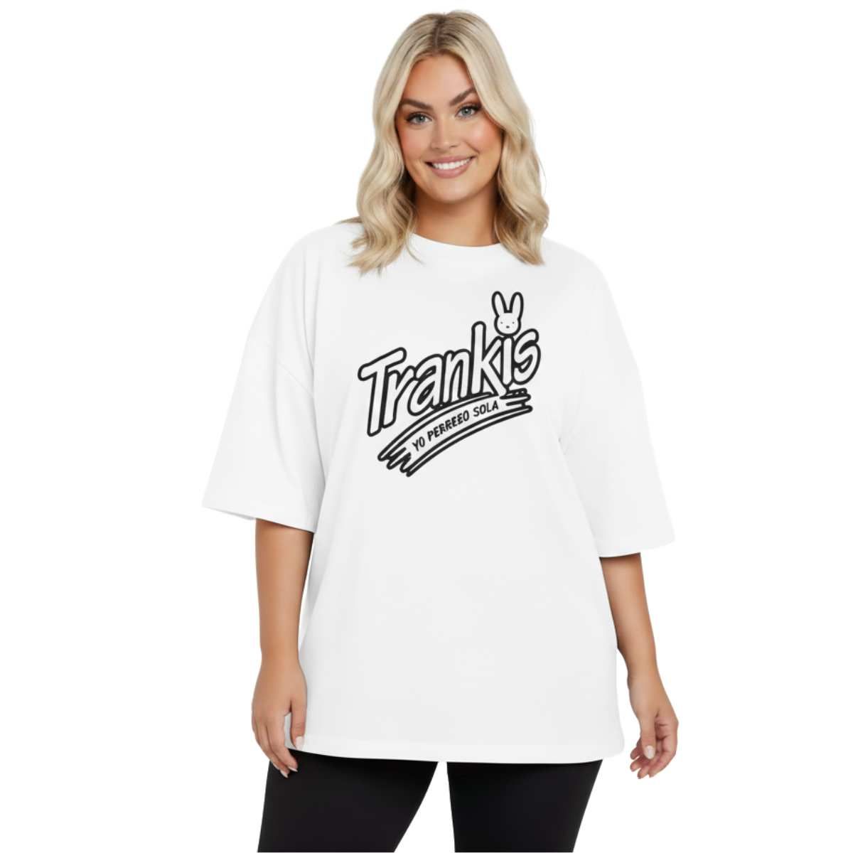 TRIPLE PLAY - Polera Oversize Dama 100% Algodón Trankis yo p3rreo sola